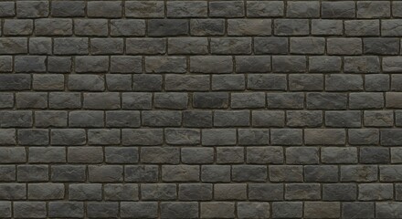 Gray brick wall with varying textures and mortar lines