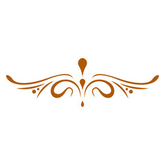 Elegant brown ornamental icon