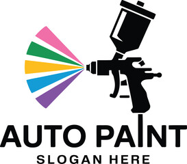 Professional auto paint spray gun illustrating vibrant color options for automotive refinishing