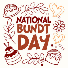 NATIONAL BUNDT DAY vector illustration