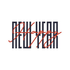 Happy New Year Modern Typography Design