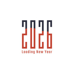 Loading New Year 2026 Modern Geometric Typography Design
