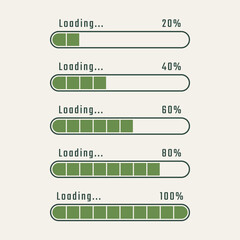 Loading Progress Bar Set Illustration