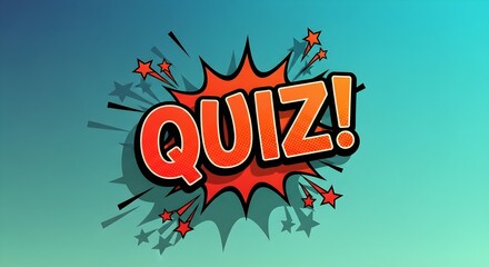 Naklejka premium Challenge Yourself Test Your Knowledge with a Fun and Engaging Quiz Illustration!
