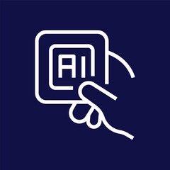 Futuristic AI Hand Vector Illustration – Robotic Hand, Digital Technology, Cybernetic Arm, Artificial Intelligence Gesture, Machine Learning Hand Icon, Neural Network Design, Holographic Palm