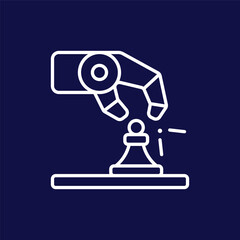 Futuristic AI Hand Vector Illustration – Robotic Hand, Digital Technology, Cybernetic Arm, Artificial Intelligence Gesture, Machine Learning Hand Icon, Neural Network Design, Holographic Palm