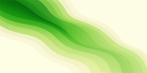 Abstract green and yellow wave pattern vector illustration for colorful design template backgrounds
