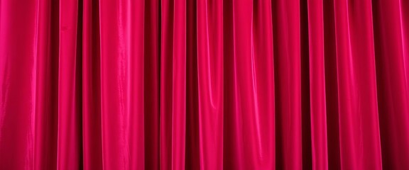 Heavy velvet rose-colored curtain, richly draped,  bedroom,  shabby chic