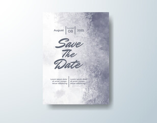 Wedding invitation with abstract watercolor background