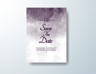 Wedding invitation with abstract watercolor background
