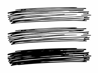 Hand drawn messy horizontal scratch lines vector illustration scalable graphic elements
