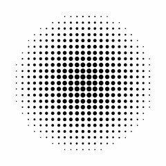 Abstract grunge halftone circles textured background design
