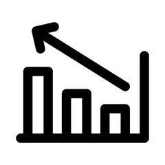 Business Graph Icon — Analytical and Informative Outline for Data and Reports