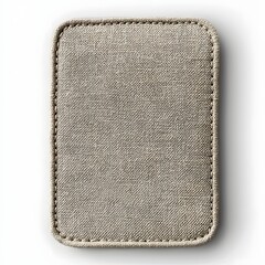 Rectangular Fabric Label with Stitched Border for Craft Projects