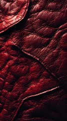 Rich Burgundy Leather Texture Background for Elegant Designs