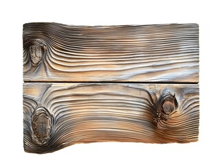 Rustic Wooden Plank Displaying Natural Wood Grain Patterns