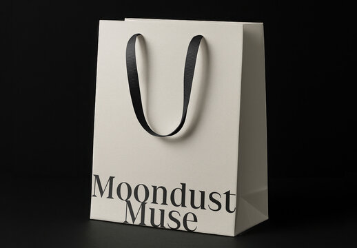 Elegant Paper Bag Mockup Design PSD