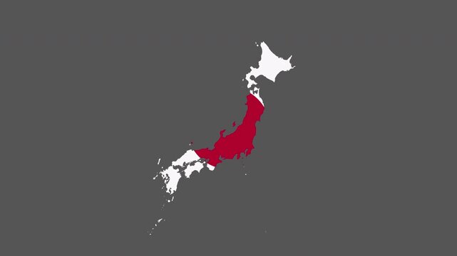 Japan Borders Anf Flag Reveal Transparent