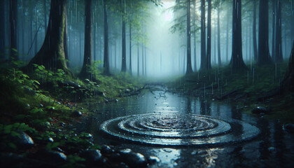Rain in the forest