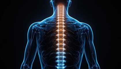Discover the Spine's Intricate Beauty with this Professional Human Anatomy Visualization for Medical Research and Education Projects