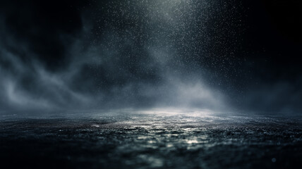 ダークステージ：スポットライトと舞い散る粒子