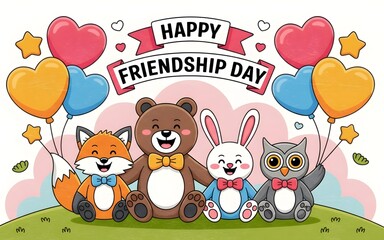 happy birthday card with teddy bear