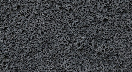 Obraz premium Gray porous rock surface with many small holes and an uneven texture