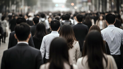 Fototapeta premium crowd of people in Korea