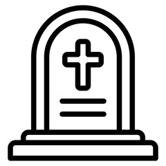 Obraz premium Cemetery Gravestone Icon