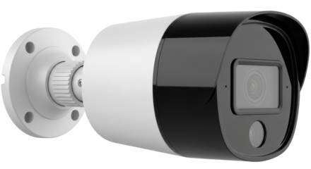 Outdoor bullet security camera isolated on white background