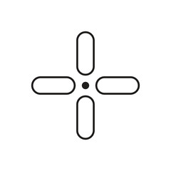 Crosshair icon vector graphic design projects