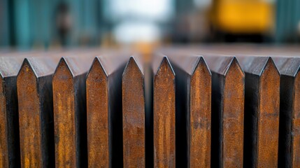 Metal Backstop Wall with Angled Deflectors Designed for Safety and Protection in Industrial Environments