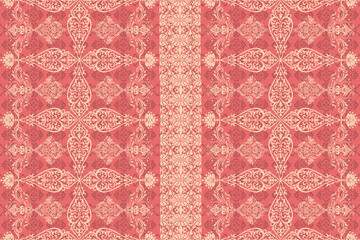 Fuchsia Thai Echo Print, Thai Silk Rosy Bloom