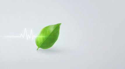 Green leaf displays a vital pulsing heartbeat organic growth and life s rhythm merge on verdant foliage