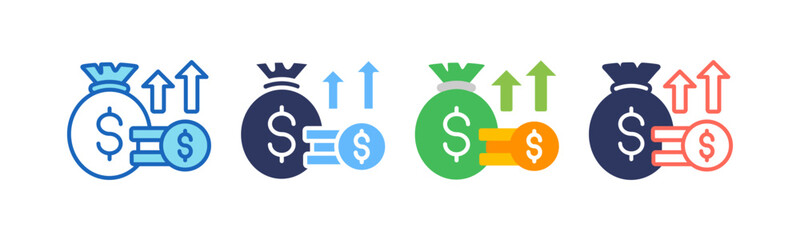 Revenue multistyle icon