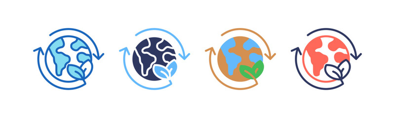 Sustainability multistyle icon