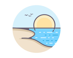 tropical island vector illustration