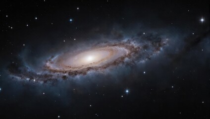 Obraz premium Spiral galaxy in vast, dark space