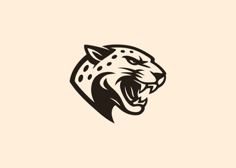A jaguar head logo representing agility, strength, and precision, crafted in sharp geometric line art