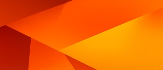 Modern abstract geometric background with overlapping orange, yellow, and red planes. Dynamic design featuring angular shapes, light, and shadow for a 3D effect. Ideal for corporate presentations, web