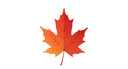 A vibrant red and orange maple leaf, symbolizing autumn and nature's beauty.