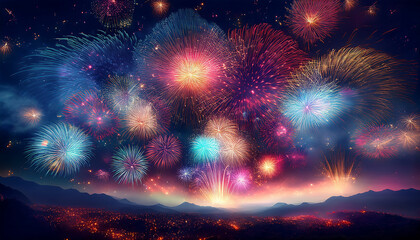 fireworks at night are beautiful