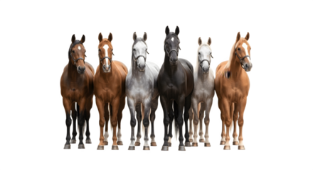 Group of horses standing together.