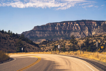 Fall scene from the Big Horn canyon road