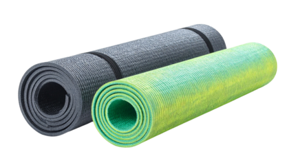  Fitness and Wellness Yoga Mat Set — isolated on transparent background