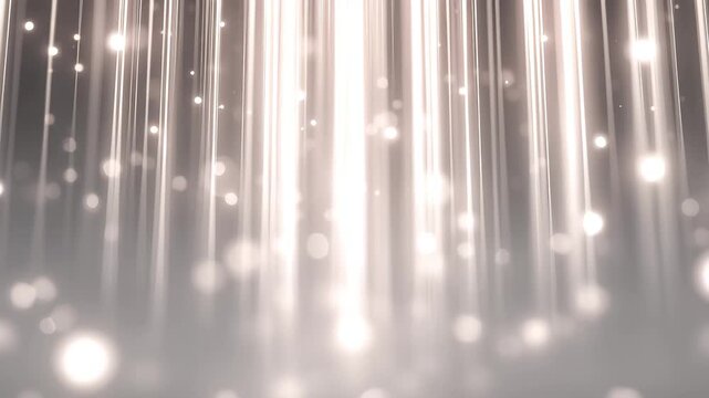 プラチナの光：清らかな粒子が舞う抽象背景
