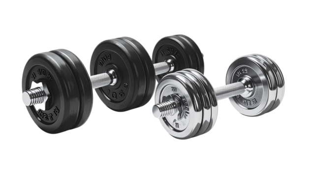  Fitness Dumbbell Bundle — isolated on transparent background  (2)