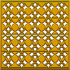 seamless pattern with 3d gold ornament