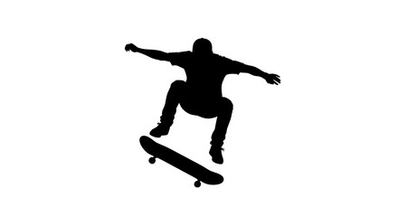 Obraz premium Abstract silhouette of a figure in motion isolated on transparent background