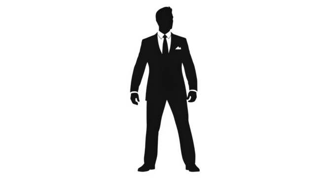 Full body silhouette of a person